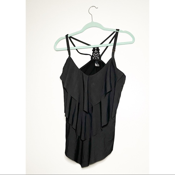 Smart & Sexy Swim Black Tiered Tankini - Picture 3 of 8
